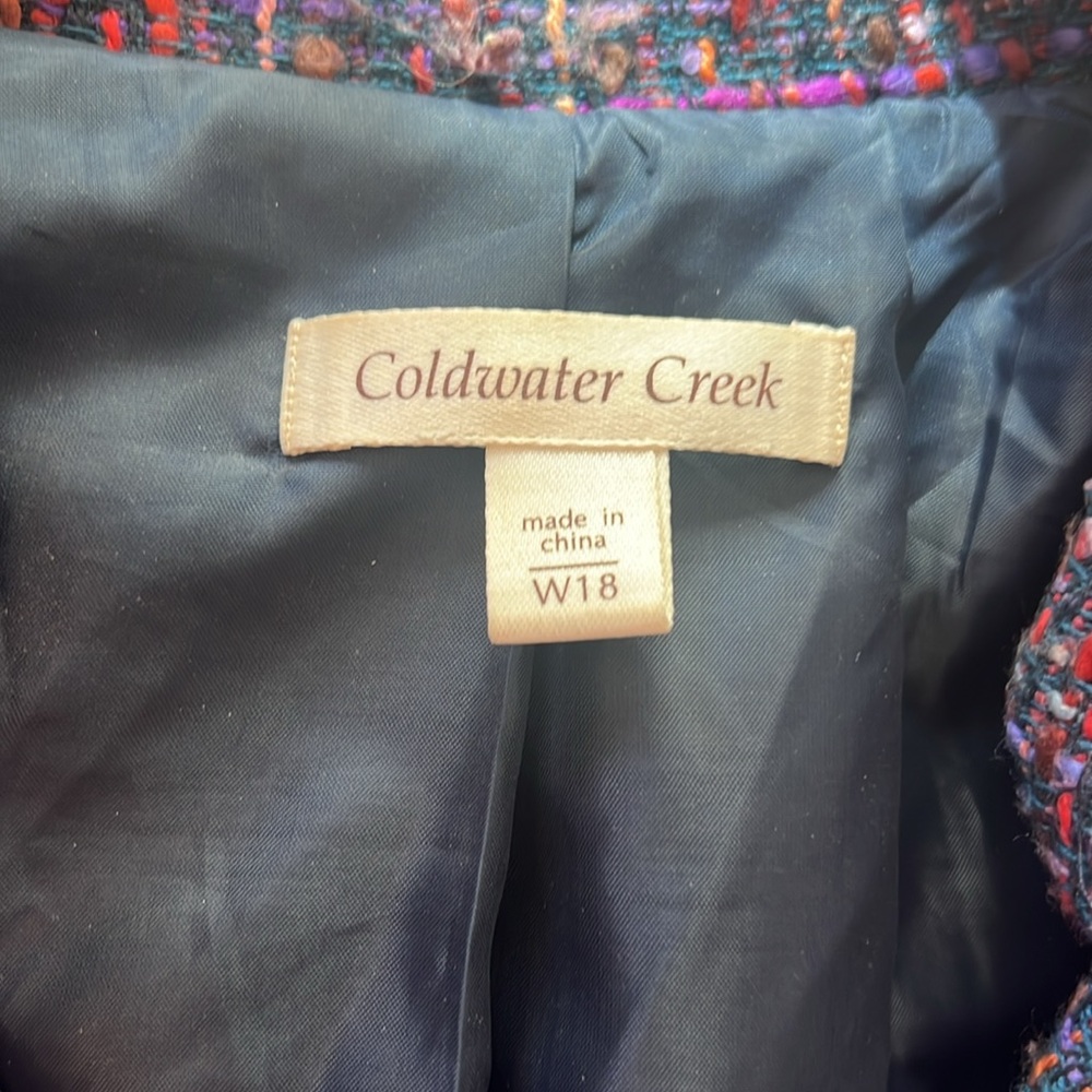 Coldwater Creek Women's Multicolor Tweed Jacket W18 - Picture 2 of 11
